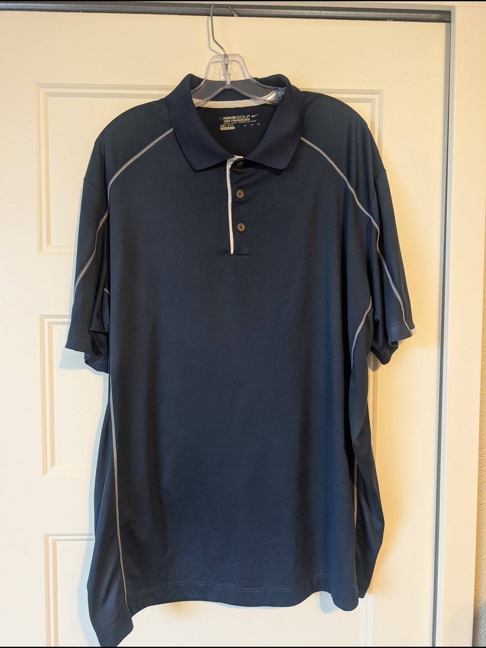 Nike Men's Navy Polo with Contrast Piping